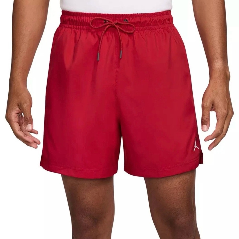 Nike Air Jordan Poolside 5" Shorts Jumpman Gym Red White Men's Size L NWT